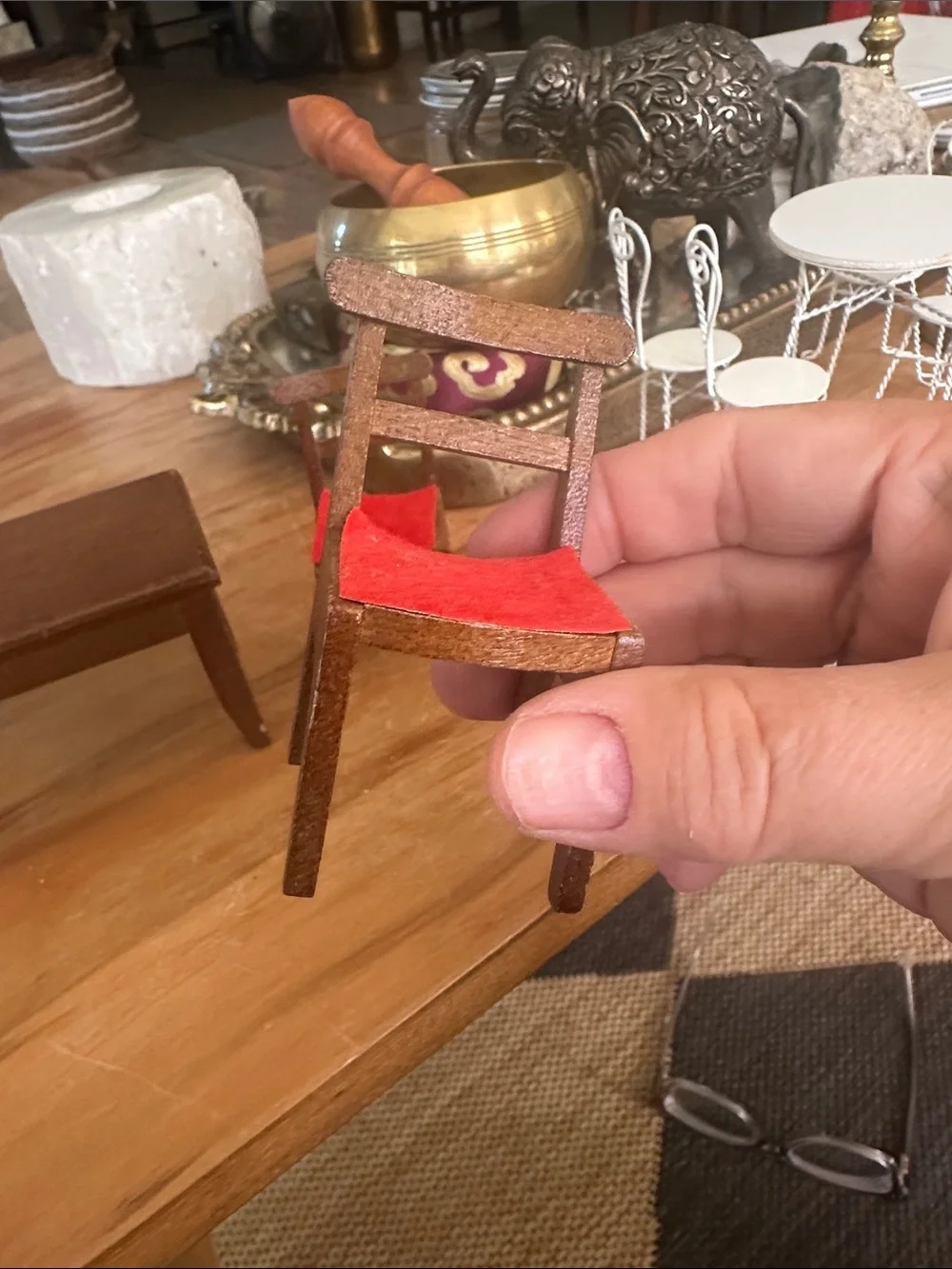 Vintage miniature table and chairs